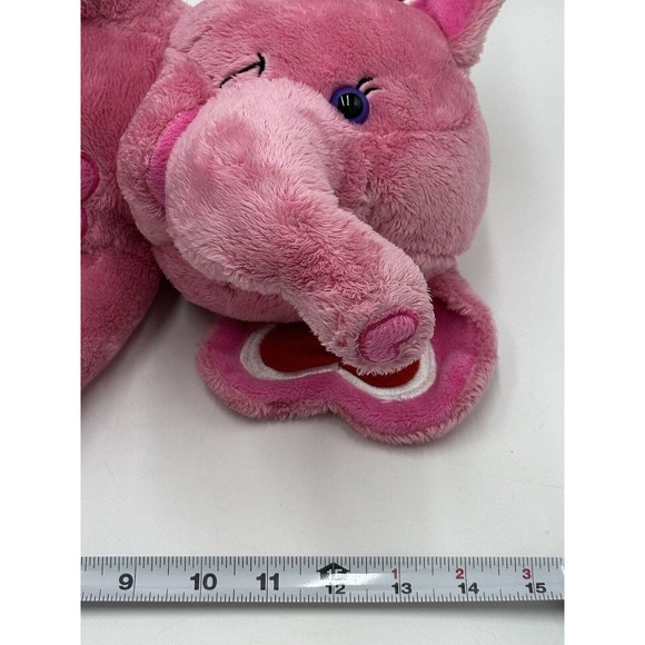 Build A Bear Pink Elephant Plush With Hearts Stuffed Animal Toy Valentine’s Day - Picture 7 of 10